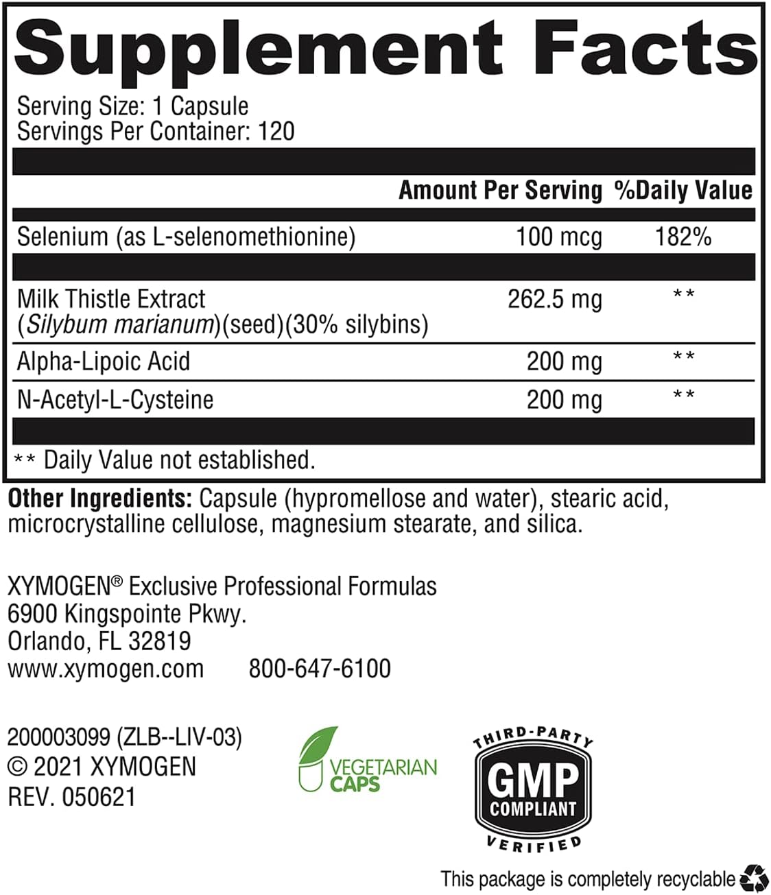 Liver Protect™ 120 Capsules Xymogen Wellspring LifeCare